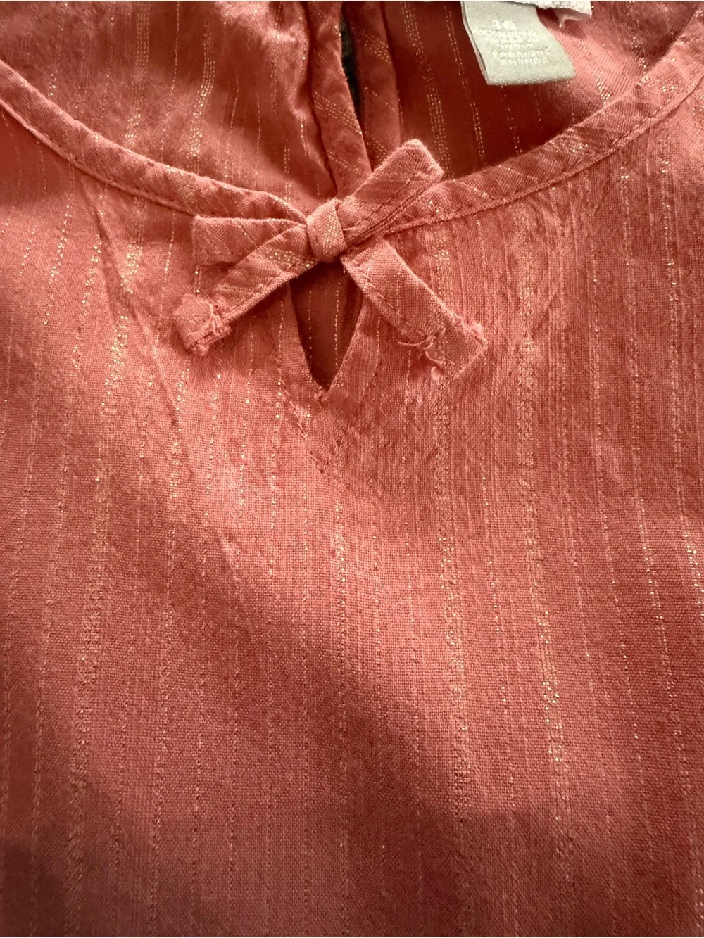 The Children’s Place Girls Coral Metallic Stripe Flutter Sleeve Blouse Top 16